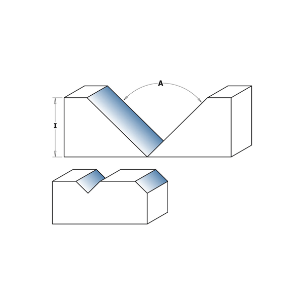 Frézy na V drážku CNC s výmennými nožmi (D=91 I=20 L=95 Z=2 S=20 130°)