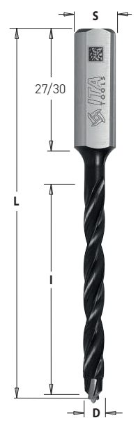 Vrták na hmoždinky so 4 drážkami (D=10 mm; l=65 mm; L=150 mm; S=10x30 mm) RH