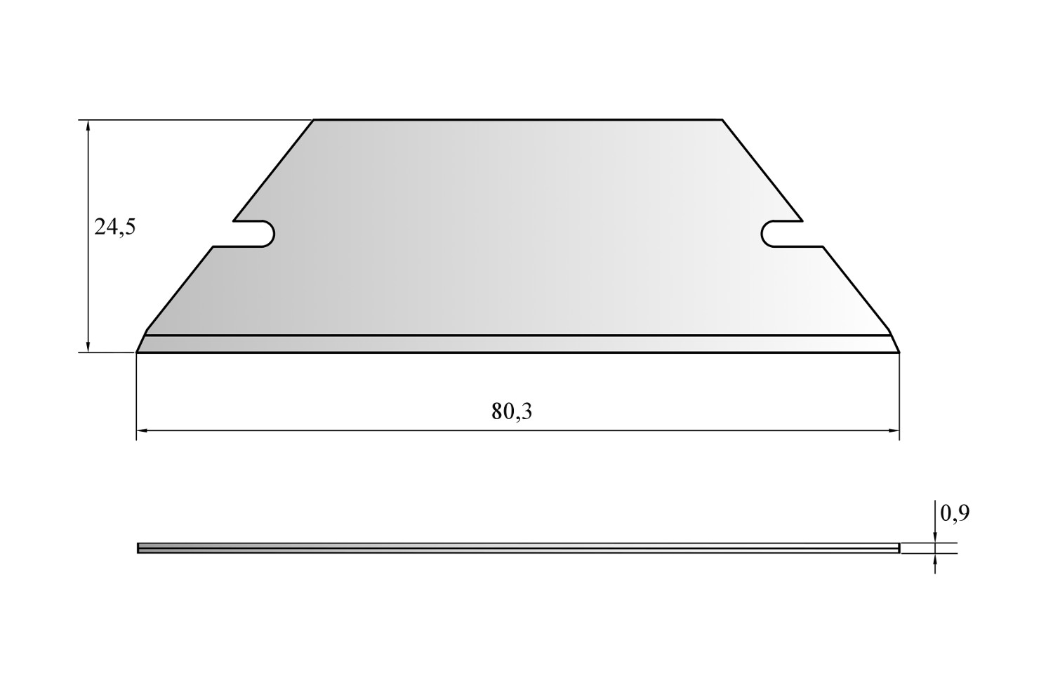 Plochý nôž ITA.230 BLD-TZ230