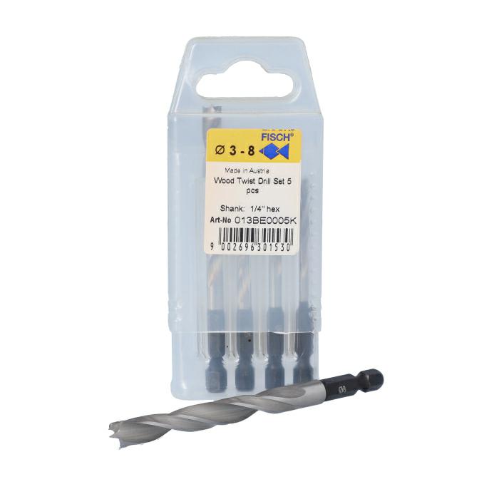 Súprava vrtákov HSS so šesťhrannou stopkou 6 ks - 3, 4, 5, 6, 8, 10 mm
