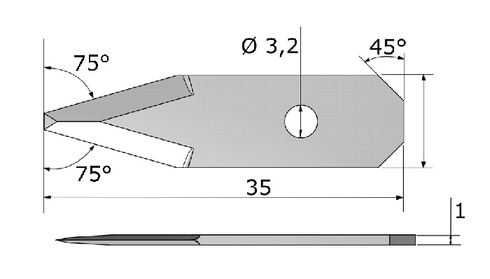 Plochý nôž ITA.74850