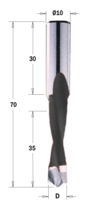 Kolíkový vrták EXTREME (D=7 mm; I=35 mm; L=70 mm; Z2) RH