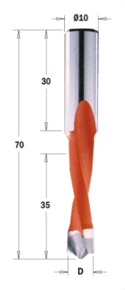 Kolíkový vrták EXTREME (D=8 mm; I=35 mm; L=70 mm; Z2) LH