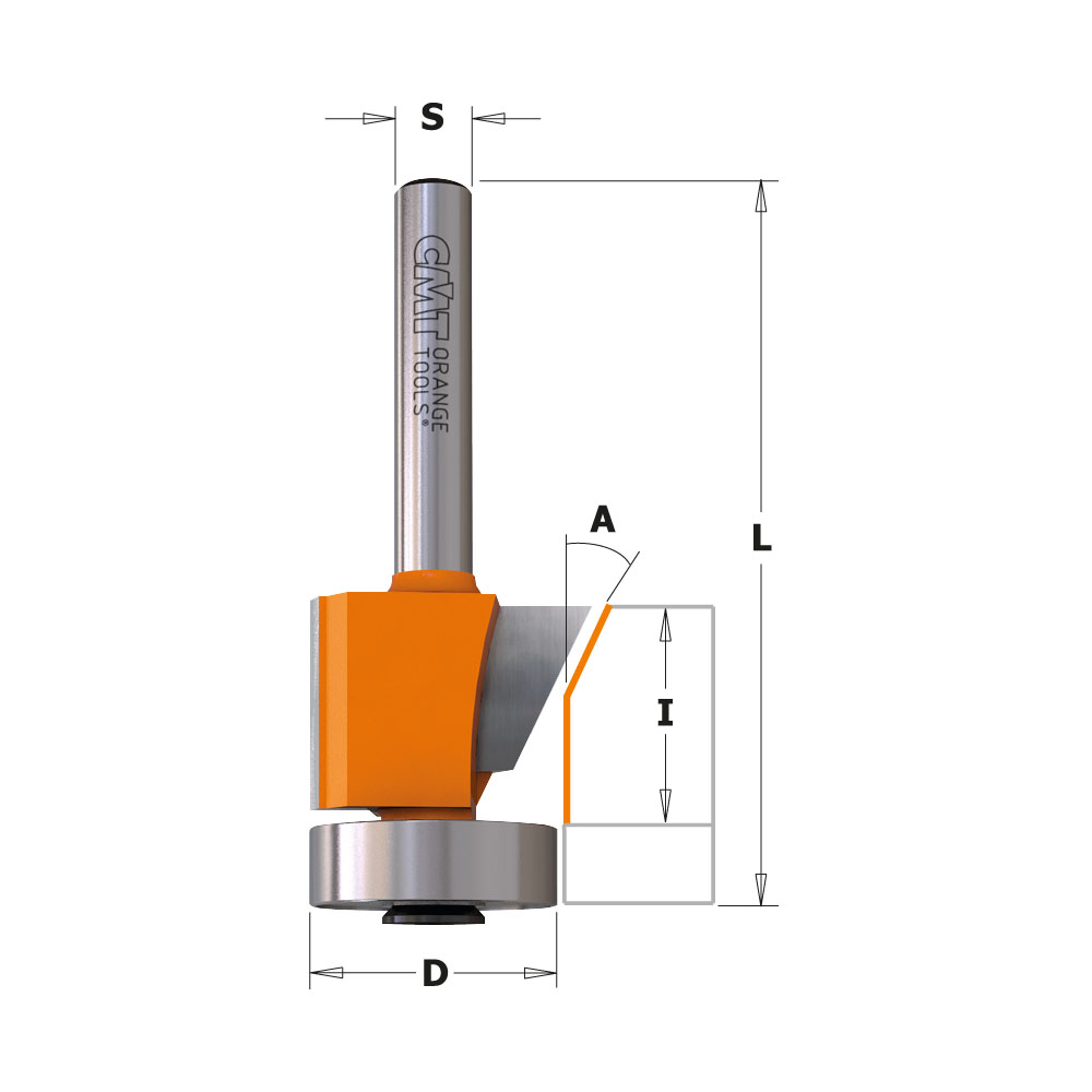 CMT - Kombinovaná fréza (D=27; l=9; L=55; a30°; S=8; Z2; HW; RH)
