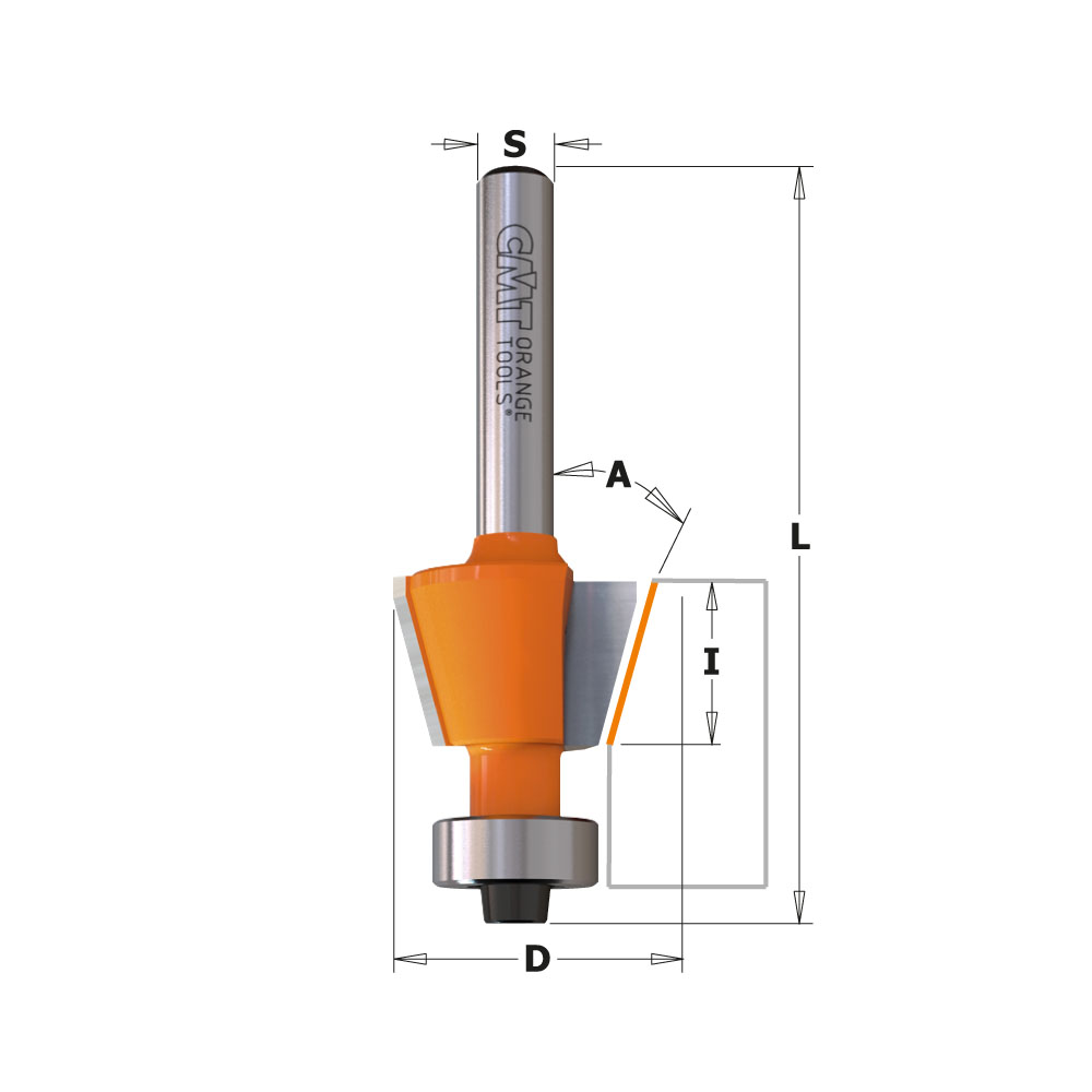 CMT - Frézy na zapustenie (D=18,6; l=11; L=57; a15°; S=6; Z2; HW; RH)